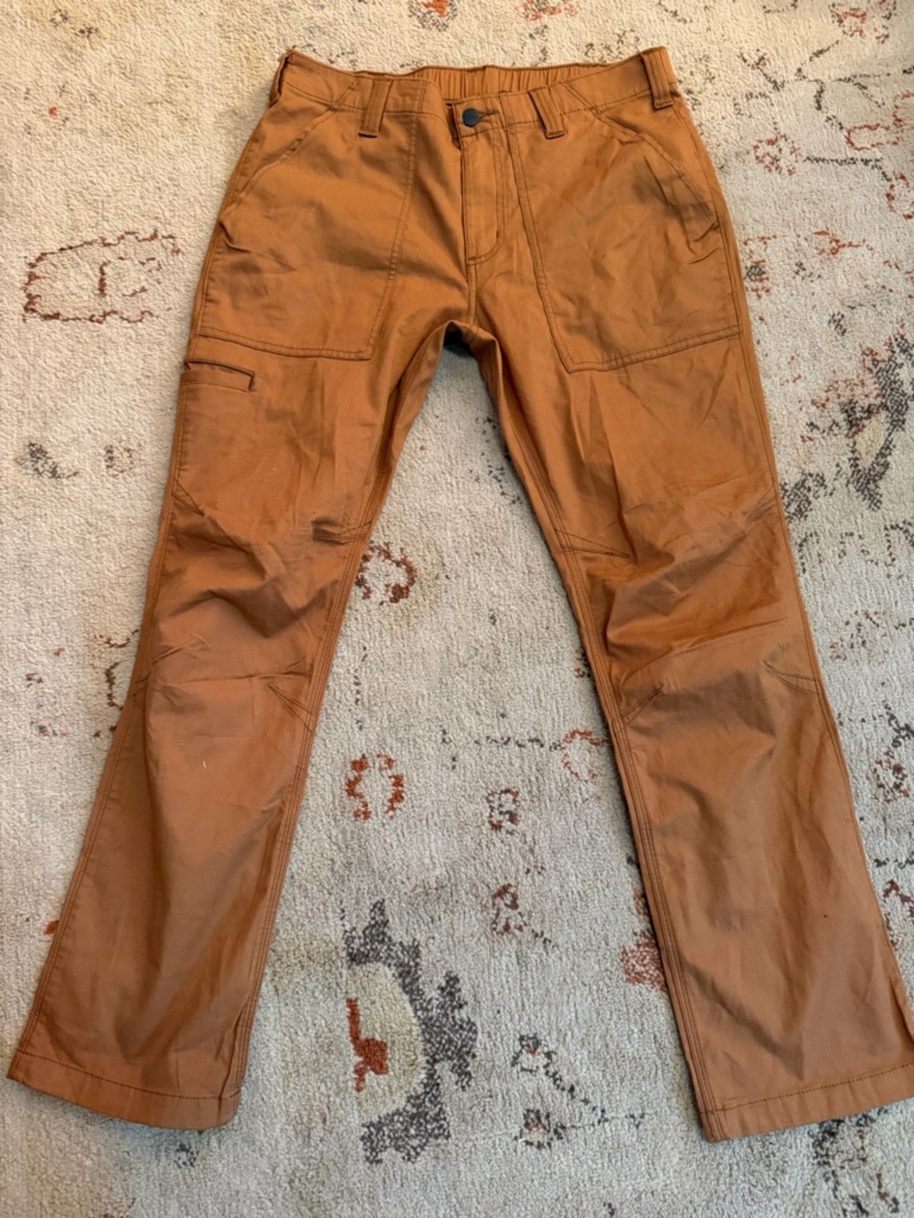 Carhartt Men's Rust Brown Utility Pants - Durable Everyday Trousers